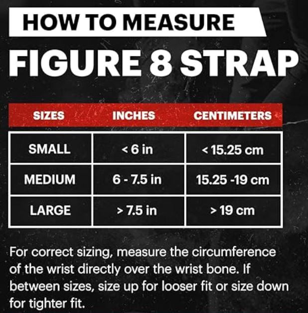 GRITMAXX FIGURE 8 LIFTING STRAPS SIZE LARGE - GRIT GEAR