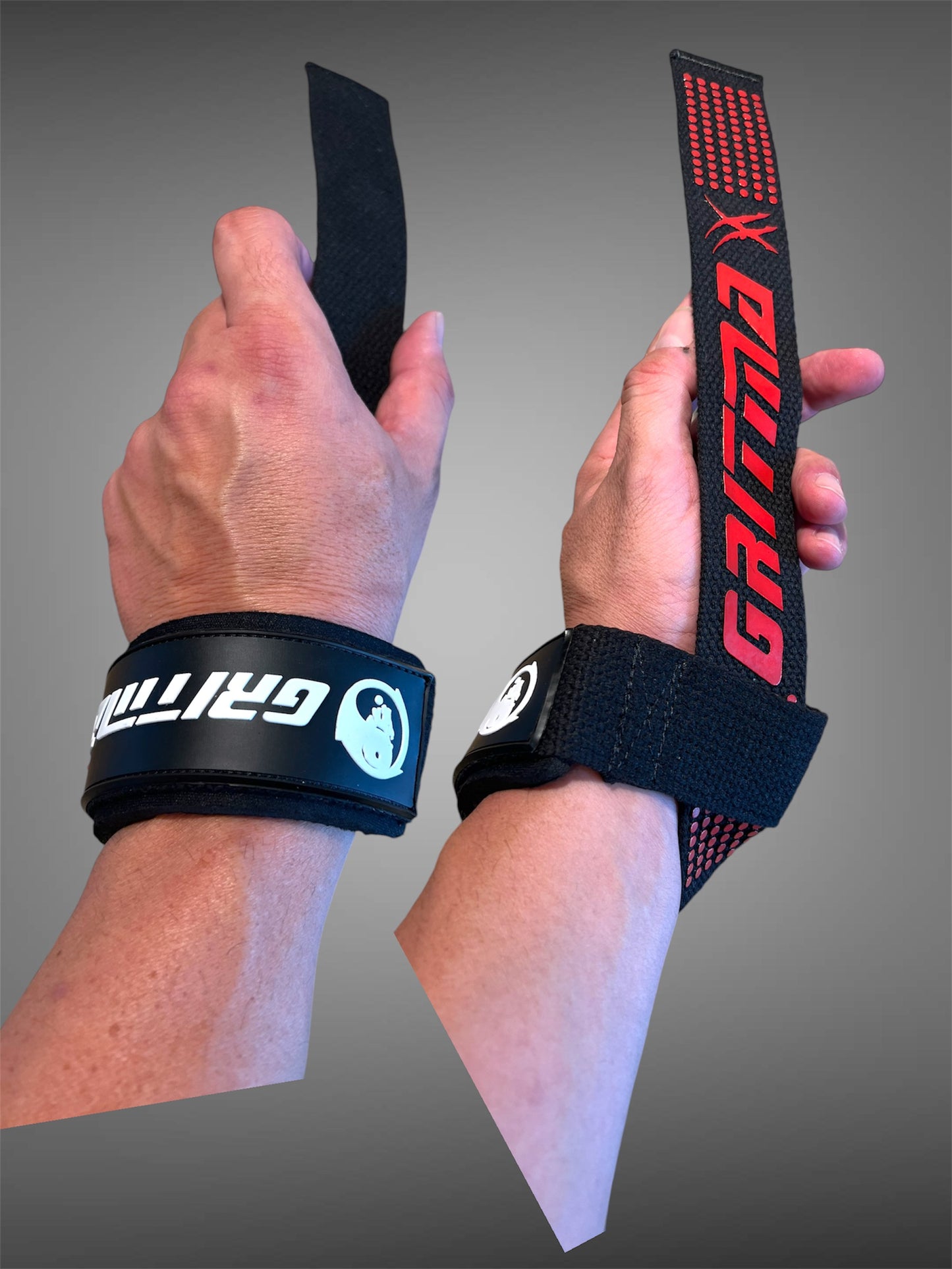 GRITMAXX LIFTING STRAPS - 21" Non-Slip Silicone Grip - GRIT GEAR