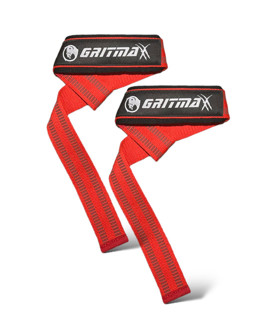 GRITMAXX LIFTING STRAPS 24"-RED - GRIT GEAR