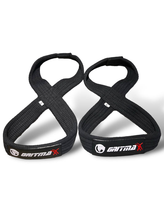 GRITMAXX FIGURE 8 LIFTING STRAPS SIZE LARGE - GRIT GEAR