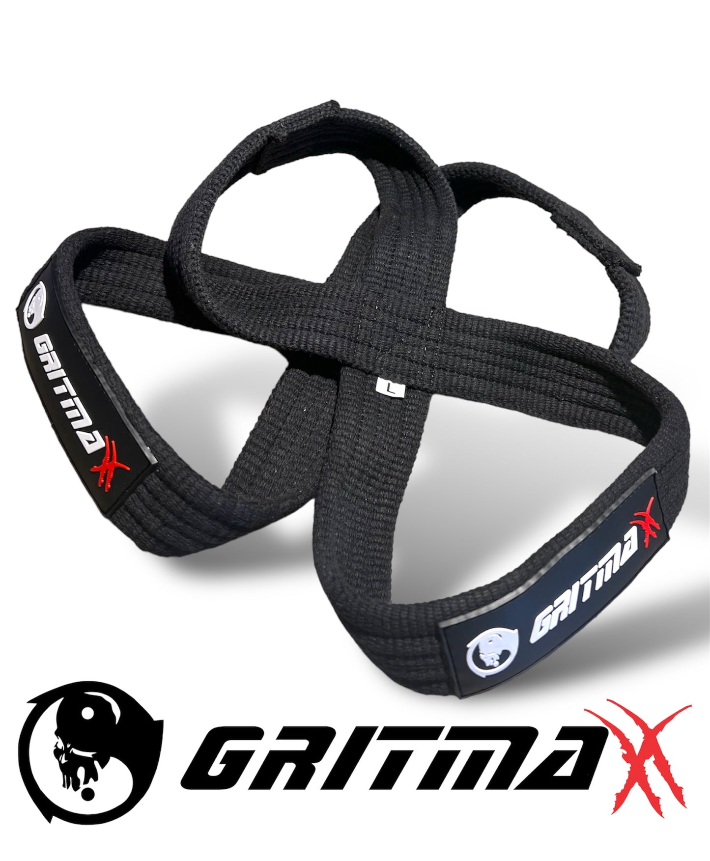 GRITMAXX FIGURE 8 LIFTING STRAPS SIZE LARGE - GRIT GEAR
