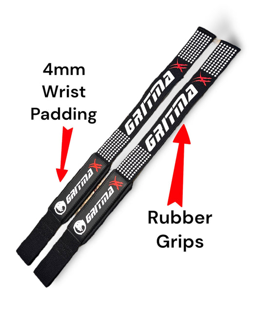 GRITMAXX LIFTING STRAPS - Non-Slip Silicone Grip - GRITMAXX