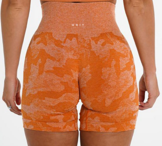GRIT Seamless Camo Sculpting Shorts - GRIT GEAR