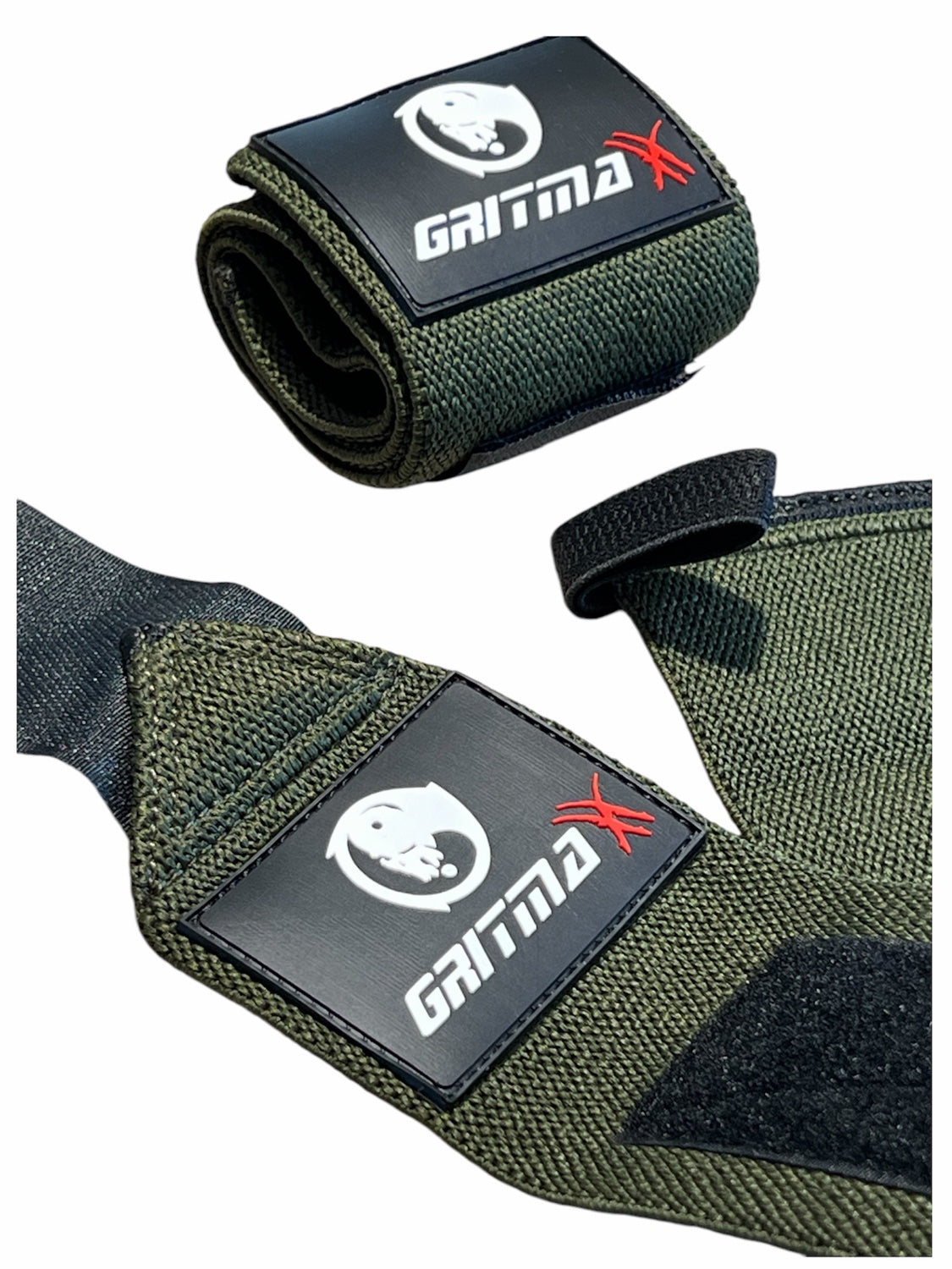GRITMAXX Wrist Wraps - 18" Weightlifting Wrist Support – Olive Green