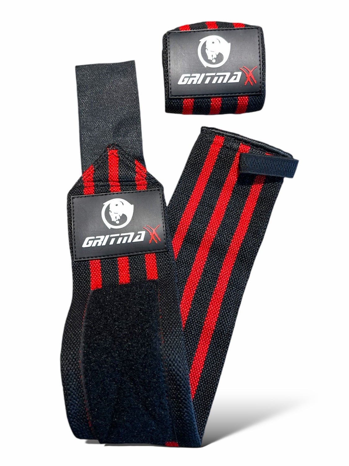 GRITMAXX Wrist Wraps - 18" Weightlifting Wrist Support – Red/Black