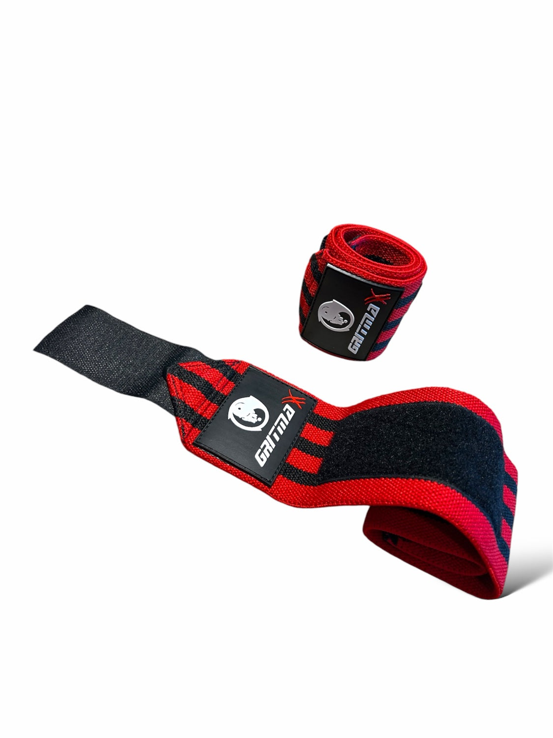 GRITMAXX Wrist Wraps - 18" Weightlifting Wrist Support – Red/Black