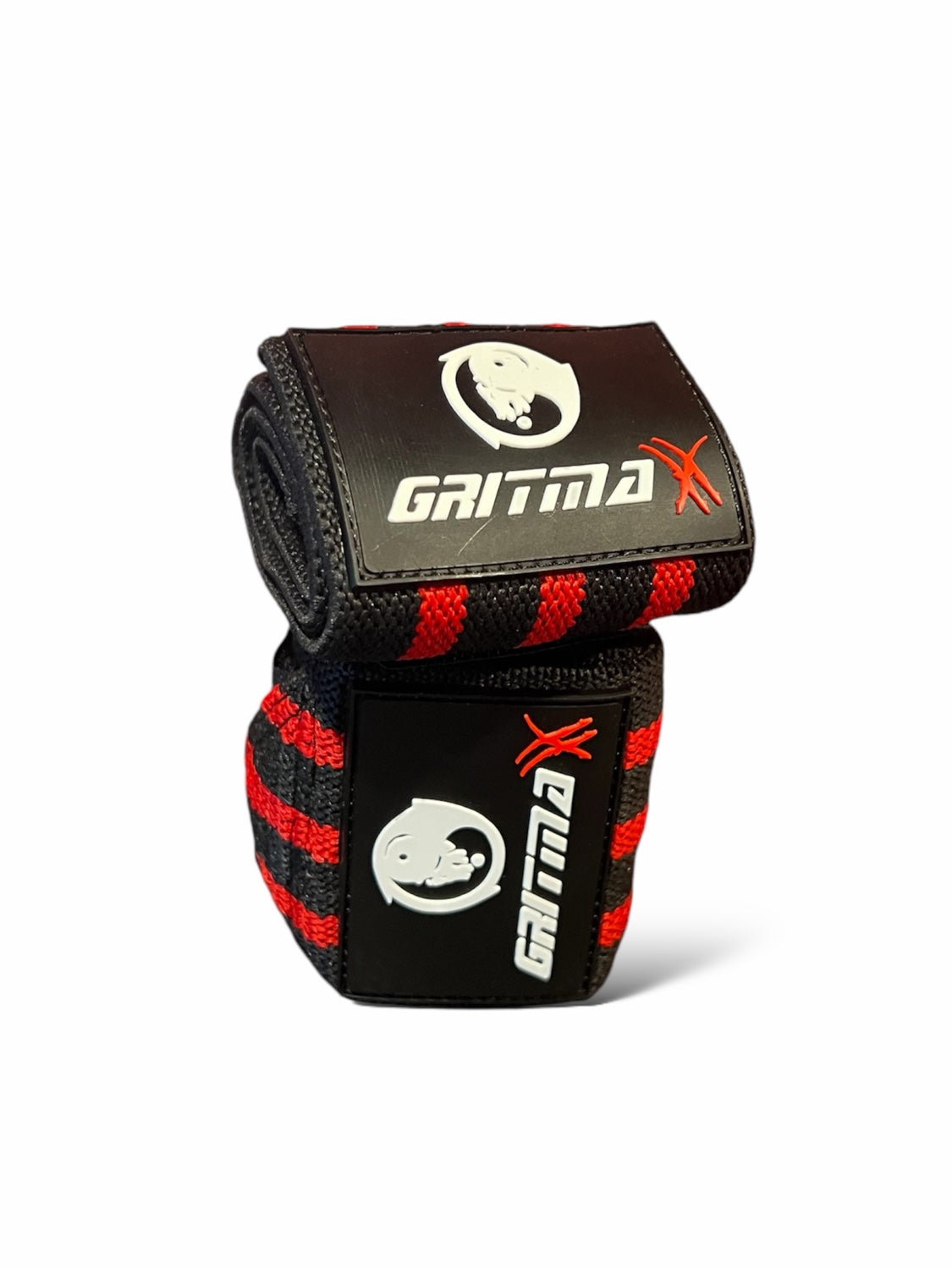 GRITMAXX Wrist Wraps - 18" Weightlifting Wrist Support – Black/Red