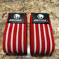 GRITMAXX Knee Wraps (Pair) – Red/White Stripes – GRITMAXX