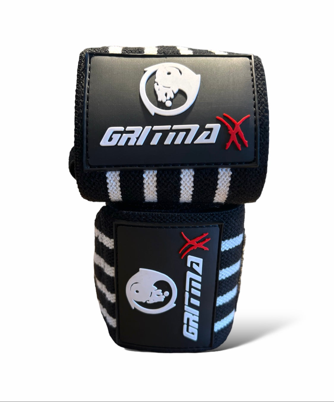 GRITMAXX Wrist Wraps - 18" Weightlifting Wrist Support – Black/White