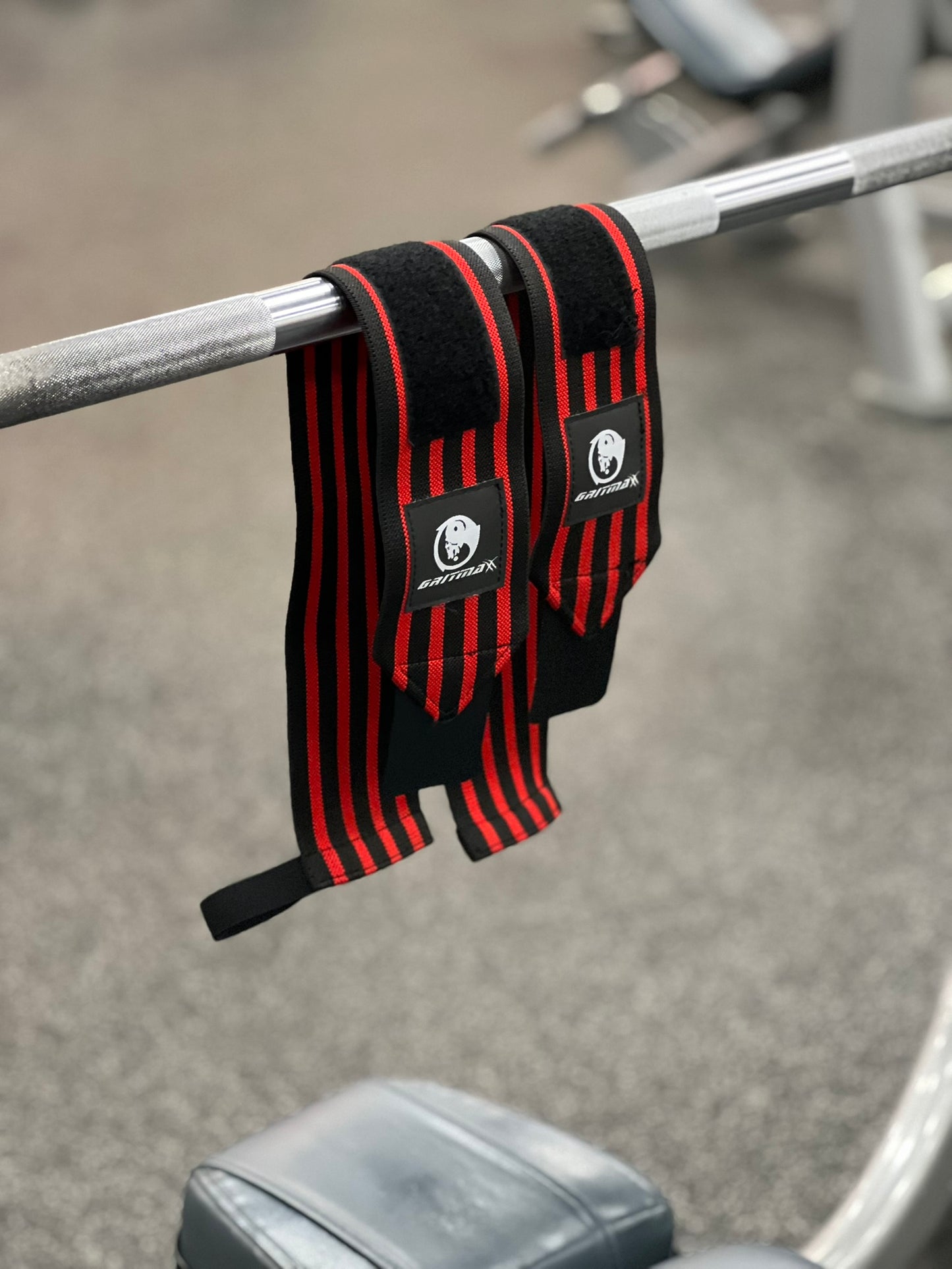 GRITMAXX Wrist Wraps - 21" Weightlifting Wrist Support-RED - GRIT GEAR