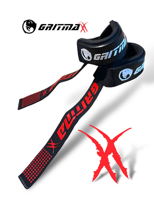 GRITMAXX LIFTING STRAPS - 21" Non-Slip Silicone Grip - GRITMAXX