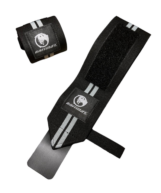 GRITMAXX Wrist Wraps - 21" Weightlifting Wrist Support - BLACK - GRIT GEAR