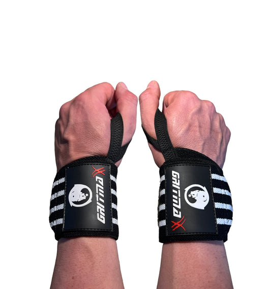GRITMAXX Wrist Wraps - 18" Weightlifting Wrist Support- BLACK - GRIT GEAR