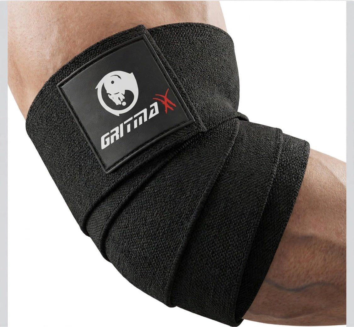 GRITMAXX Elbow Wraps – Blackout