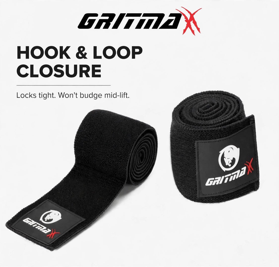 GRITMAXX Elbow Wraps – Blackout
