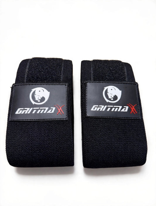 GRITMAXX Elbow Wraps – Blackout, rolled pair
