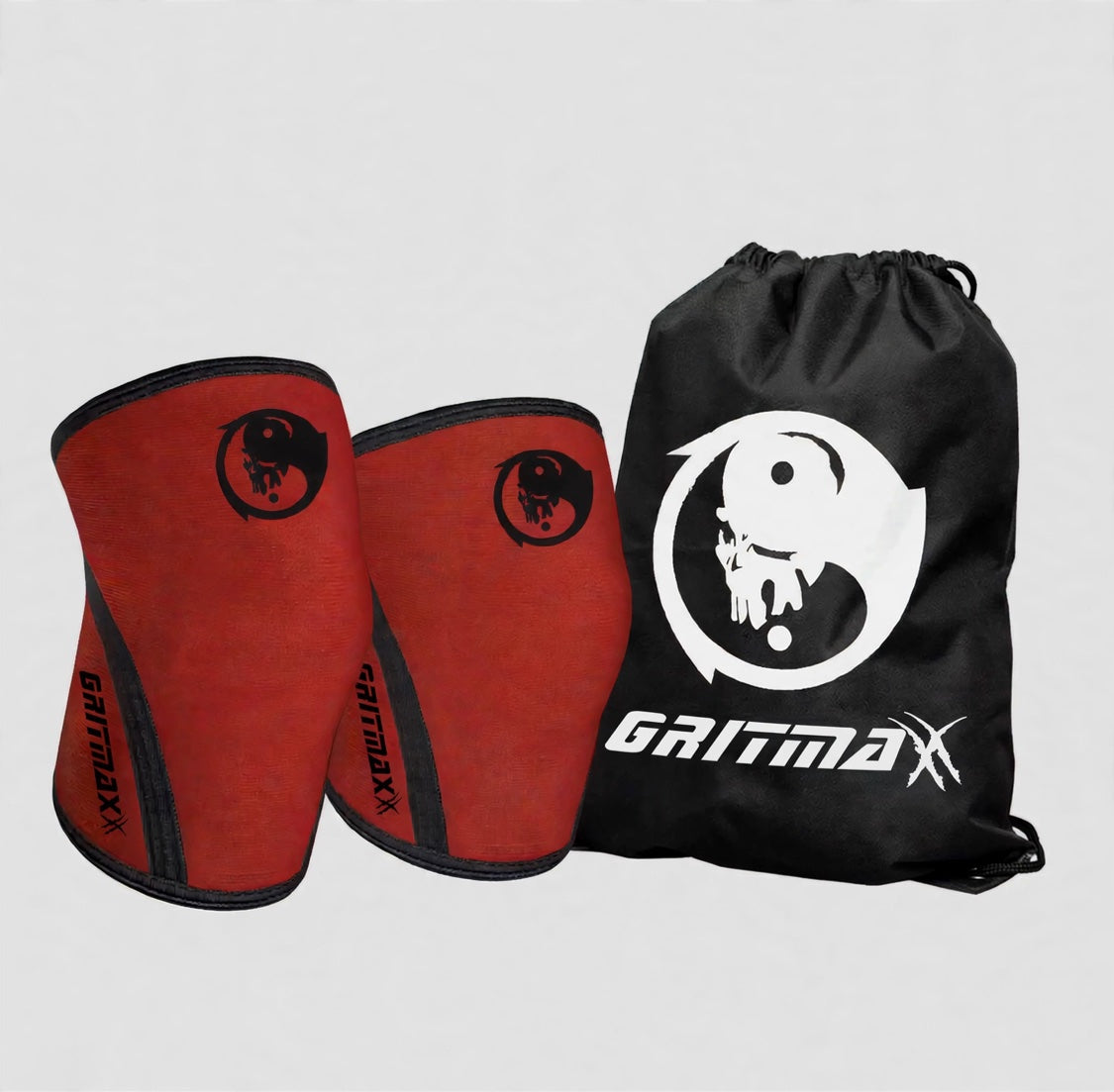 GRITMAXX Knee Sleeves - 7mm Weightlifting Knee Support – Army Green – With Carry Bag. As Pictured.