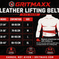 GRITMAXX WEIGHTLIFTING BELT | 7MM LEATHER SUPPORT W/CARRYING BAG - GRITMAXX